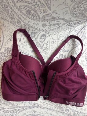 VS Sexy Front-Zip Knock-Out Support Sports Bra - Burgundy size 36C